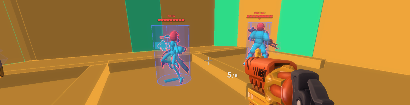 The bones inside the cylinder, following the champion's animations