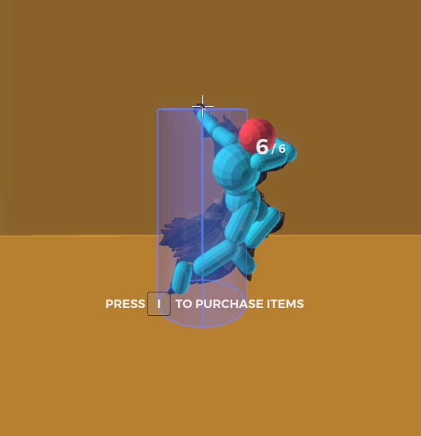 Andro's head bone positioned outside the cylinder, making headshots impossible